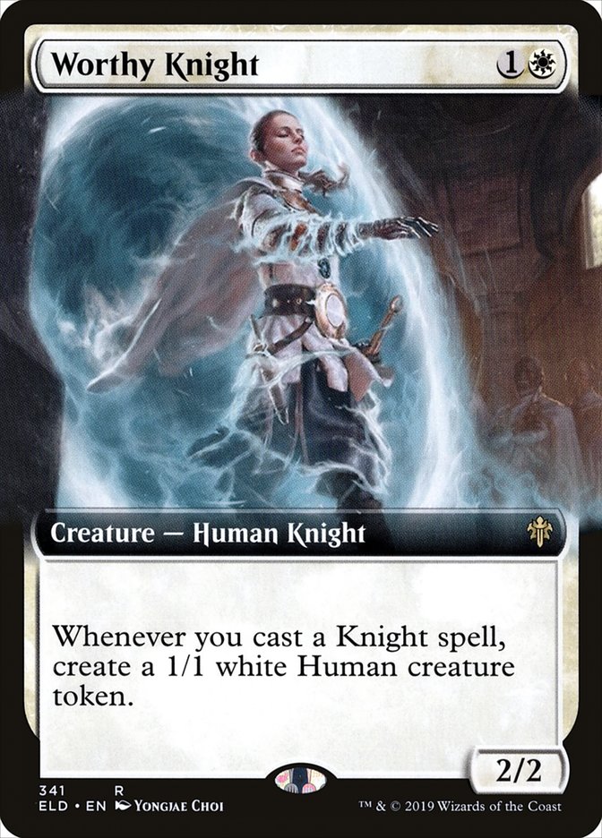 Worthy Knight (Extended Art) [Throne of Eldraine] | Mindsight Gaming