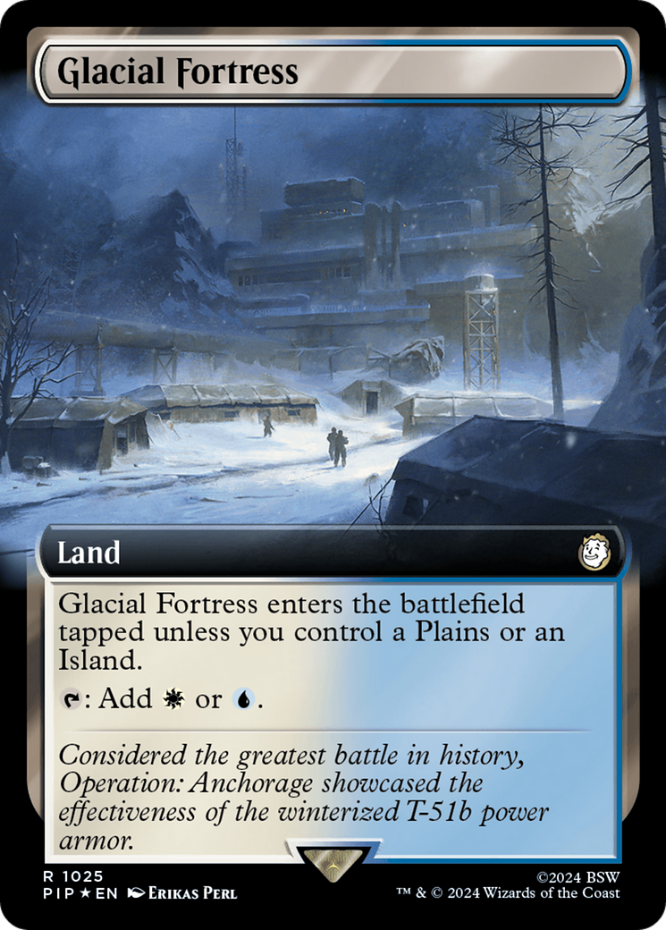 Glacial Fortress (Extended Art) (Surge Foil) [Fallout] | Mindsight Gaming
