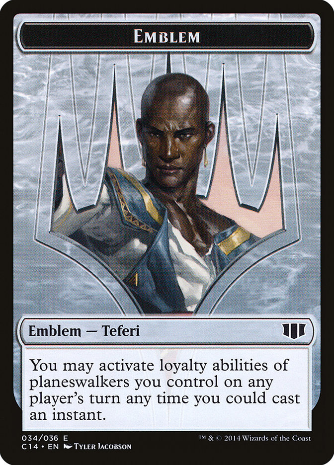 Teferi, Temporal Archmage Emblem // Zombie (011/036) Double-sided Token [Commander 2014 Tokens] | Mindsight Gaming