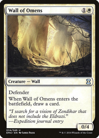 Wall of Omens [Eternal Masters] | Mindsight Gaming