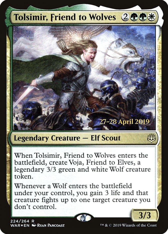 Tolsimir, Friend to Wolves  [War of the Spark Prerelease Promos] | Mindsight Gaming