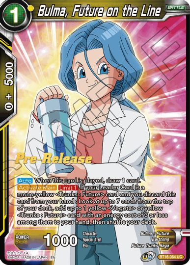 Bulma, Future on the Line (BT16-084) [Realm of the Gods Prerelease Promos] | Mindsight Gaming
