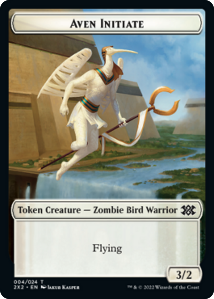 Spider // Aven Initiate Double-sided Token [Double Masters 2022 Tokens] | Mindsight Gaming