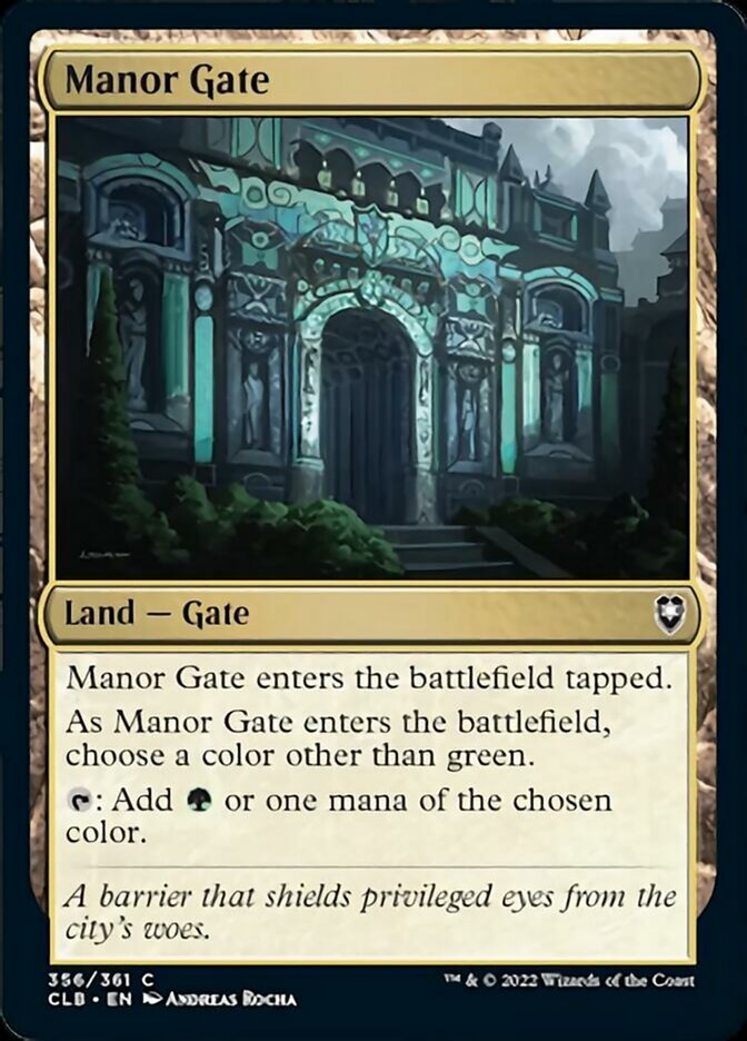 Manor Gate [Commander Legends: Battle for Baldur's Gate] | Mindsight Gaming