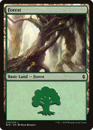 Forest (270) [Battle for Zendikar] | Mindsight Gaming