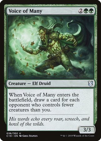 Voice of Many [Commander 2019] | Mindsight Gaming