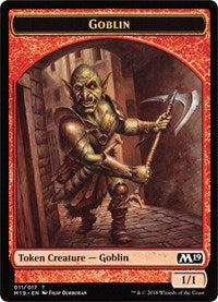 Goblin // Thopter Double-sided Token (Game Night) [Core Set 2019 Tokens] | Mindsight Gaming