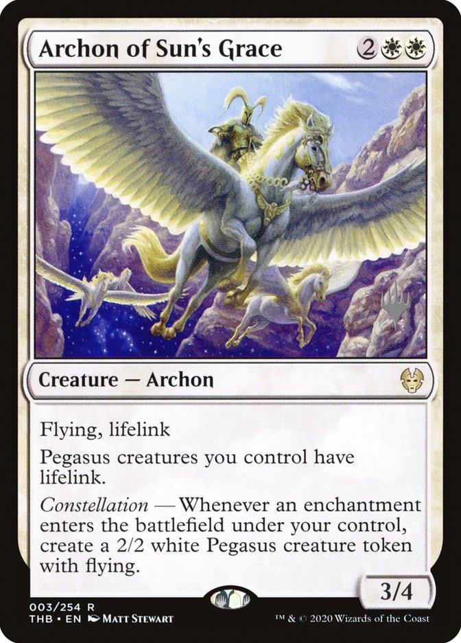 Archon of Sun's Grace (Promo Pack) [Theros Beyond Death Promos] | Mindsight Gaming