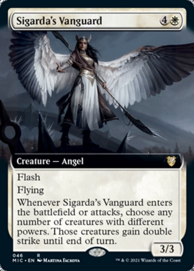 Sigarda's Vanguard (Extended) [Innistrad: Midnight Hunt Commander] | Mindsight Gaming