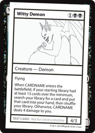 Witty Demon (2021 Edition) [Mystery Booster Playtest Cards] | Mindsight Gaming