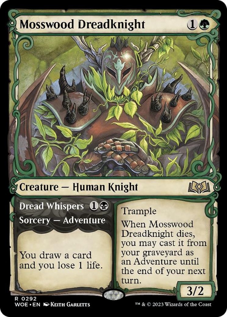 Mosswood Dreadknight // Dread Whispers (Showcase) [Wilds of Eldraine] | Mindsight Gaming