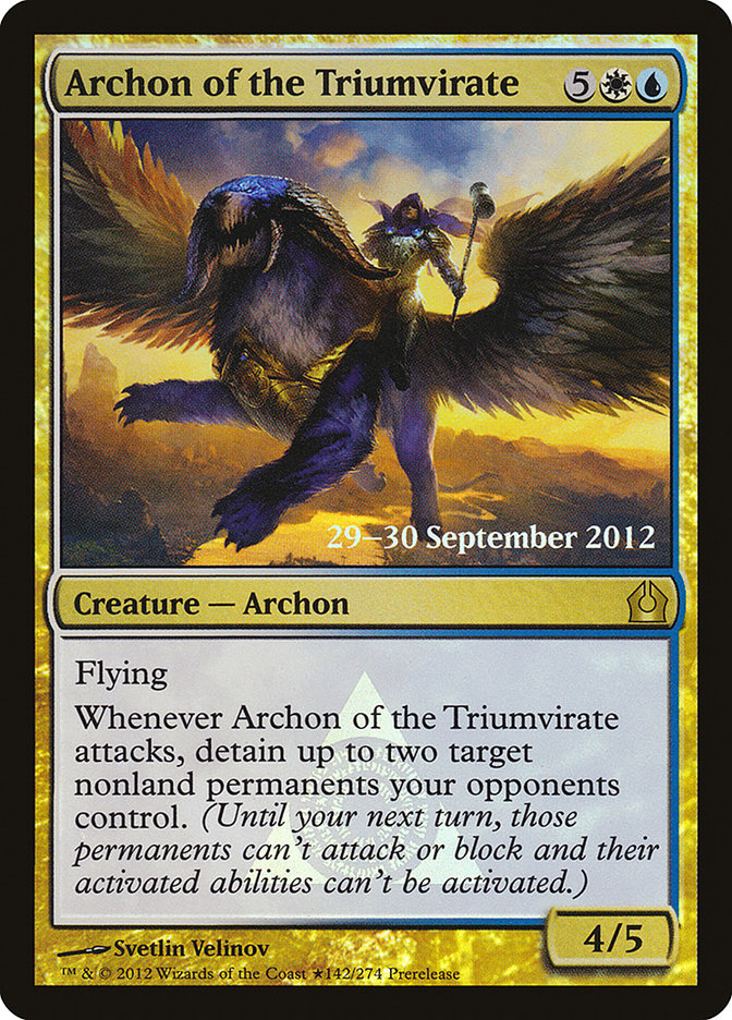 Archon of the Triumvirate [Return to Ravnica Prerelease Promos] | Mindsight Gaming