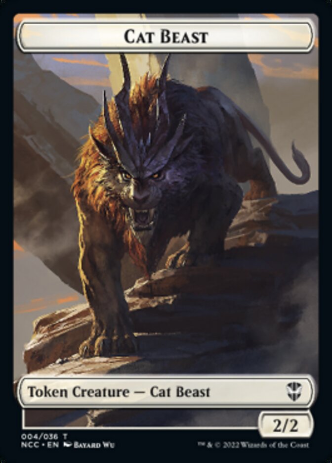 Soldier (09) // Cat Beast Double-sided Token [Streets of New Capenna Commander Tokens] | Mindsight Gaming