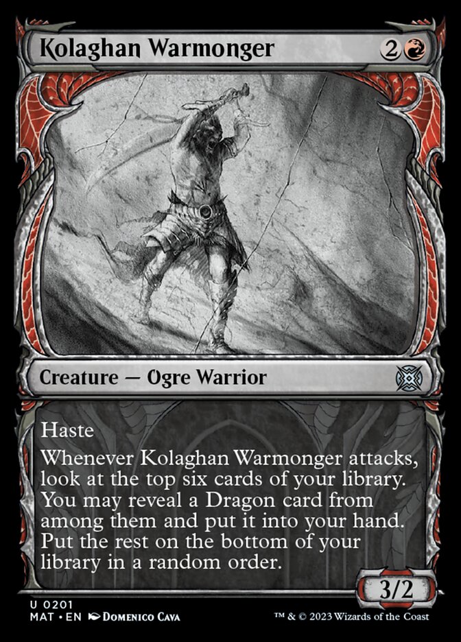 Kolaghan Warmonger (Showcase Halo Foil) [March of the Machine: The Aftermath] | Mindsight Gaming