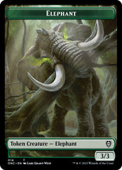 Human Soldier // Elephant Double-Sided Token [Phyrexia: All Will Be One Commander Tokens] | Mindsight Gaming
