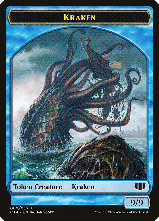 Kraken // Zombie (011/036) Double-sided Token [Commander 2014 Tokens] | Mindsight Gaming
