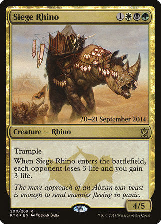 Siege Rhino [Khans of Tarkir Promos] | Mindsight Gaming