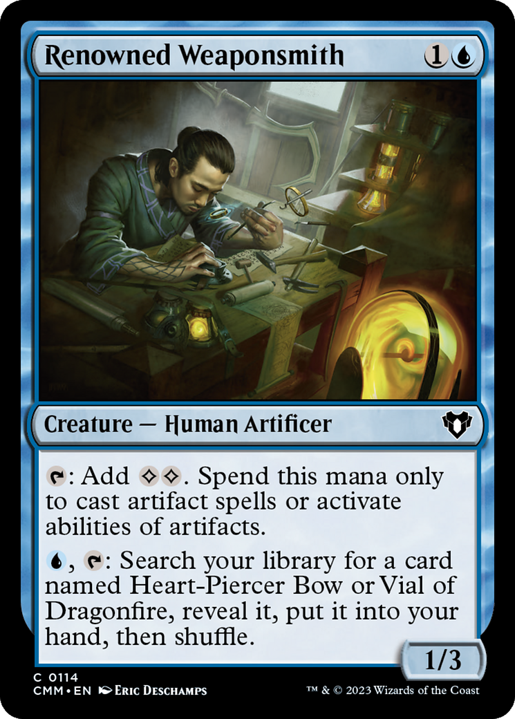 Renowned Weaponsmith [Commander Masters] | Mindsight Gaming