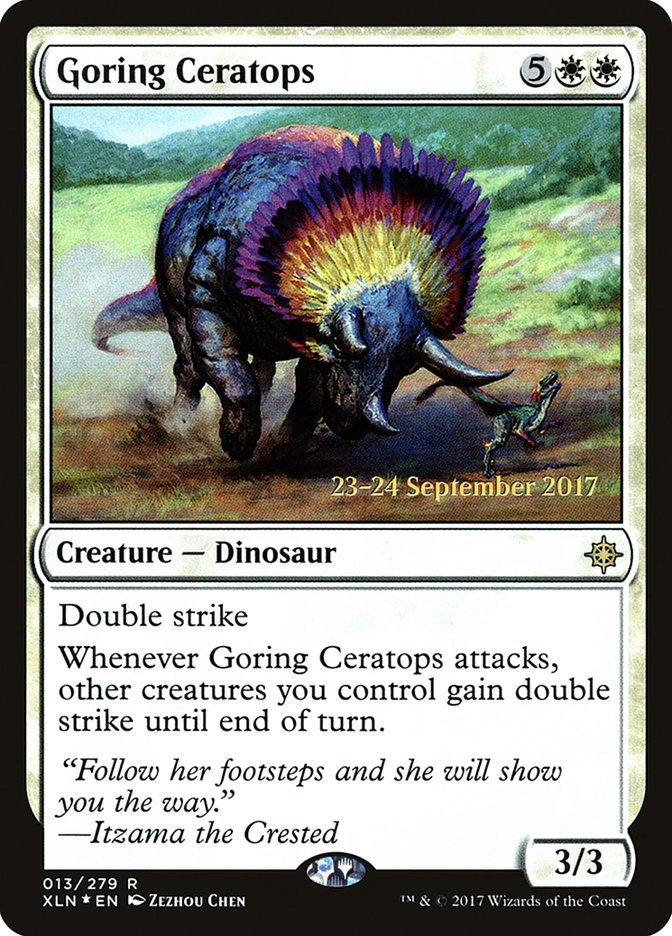 Goring Ceratops  [Ixalan Prerelease Promos] | Mindsight Gaming