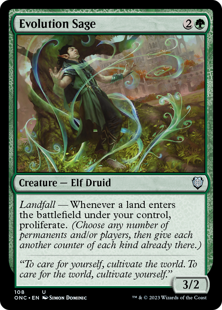 Evolution Sage [Phyrexia: All Will Be One Commander] | Mindsight Gaming