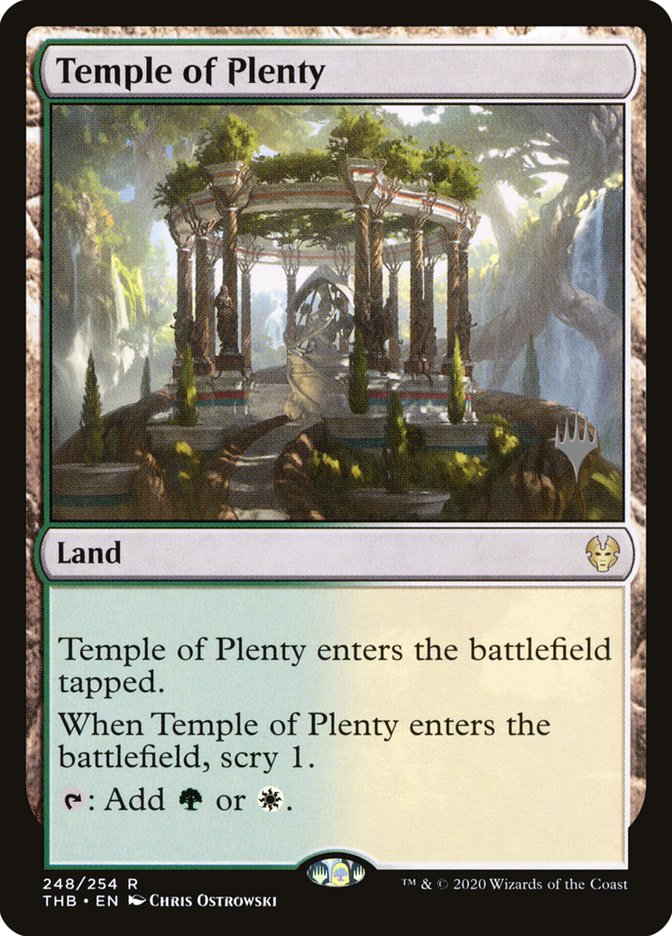 Temple of Plenty (Promo Pack) [Theros Beyond Death Promos] | Mindsight Gaming
