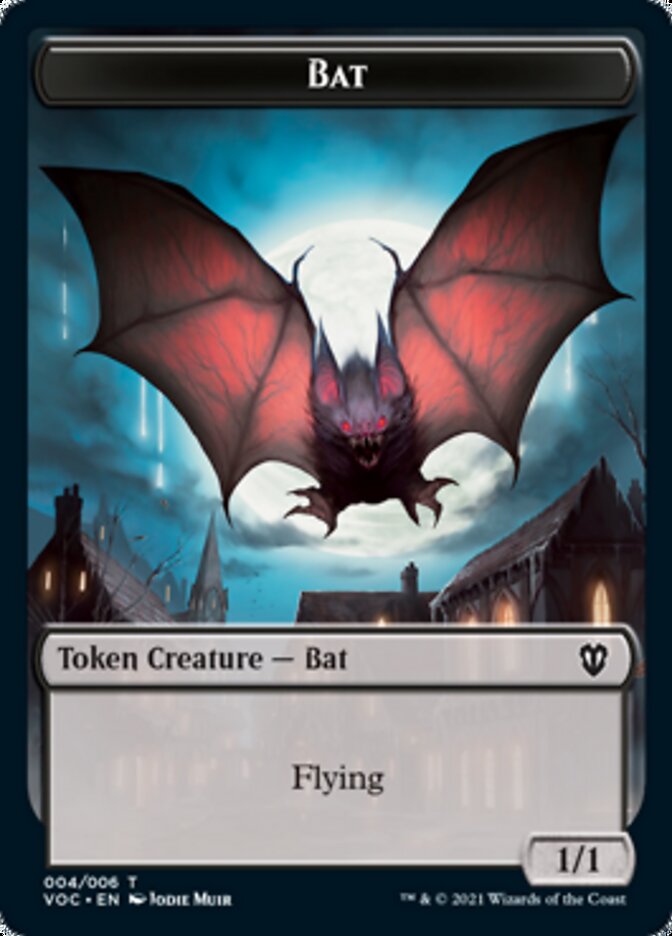 Blood // Bat Double-sided Token [Innistrad: Crimson Vow Commander Tokens] | Mindsight Gaming